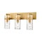 Z-Lite Fontaine 3 Light Vanity, Rubbed Brass & Clear 3035-3V-RB - alternate 1